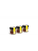 Selecto thread saffron . Pack of 3. 2g black DEEP glass jar