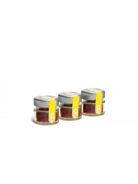 Selecto thread saffron . Pack of 3. 2g silver DEEP glass jar